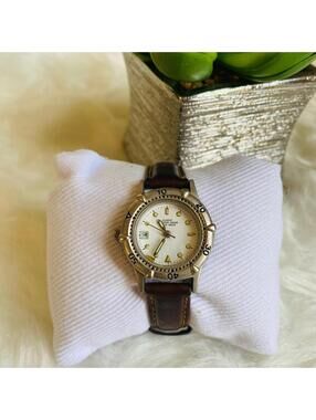 Citizen Eco-Drive Stainless Steel Watch with Brown Leather Strap